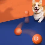 Blue Rechargeable Rolling Interactive Pet Toy Ball - Image 2