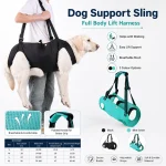 Turquoise Dog Support Lifting Harness Carrier Sling - Image 3