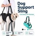 Turquoise Dog Support Lifting Harness Carrier Sling - Image 4