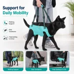 Turquoise Dog Support Lifting Harness Carrier Sling - Image 7