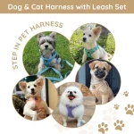 Pink Padded Pet Harness With Matching Leash - Image 5