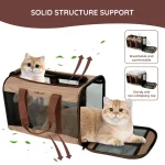 Brown Mesh Soft Sided Pet Carrier Bag - Image 2