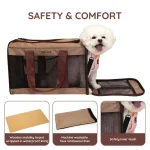 Brown Mesh Soft Sided Pet Carrier Bag - Image 5