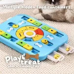 Blue Rectangular Interactive Pet Treat Puzzle Board - Image 4