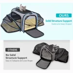 Green Trim Foldable Mesh Tent Pet Playpen Carrier - Image 4