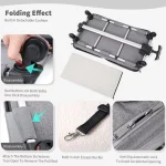 Gray Wheeled Soft Pet Wagon Travel Carrier - Image 6