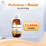 Pet Multivitamin Mineral Liquid Supplement 60ml Bottle