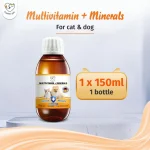 Pet Multivitamin Mineral Liquid Supplement 150ml Bottle