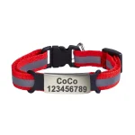 Red Reflective Adjustable Pet ID Collar