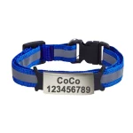 Blue Reflective Adjustable Pet ID Collar