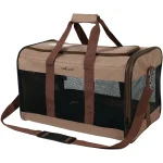 Brown Mesh Soft Sided Pet Carrier Bag