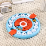 Blue Round Interactive Pet Treat Puzzle Toy