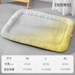 Yellow Gradient Cushioned Cooling Pet Bed Mat