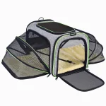 Green Trim Foldable Mesh Tent Pet Playpen Carrier