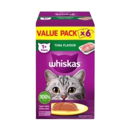 PAW52-02 Whiskas Tuna Six Pack Cat Food Pouches - Image 1