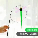 Green Dragonfly Flexible Cat Teaser Wand Toy