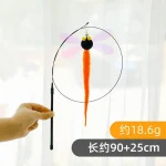 Orange Dragonfly Flexible Cat Teaser Wand Toy